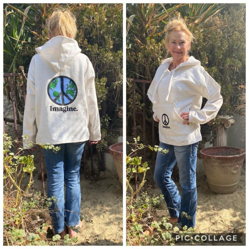 Imagine Peace hoodie,Baja Hoodie, Small NEW NWOT